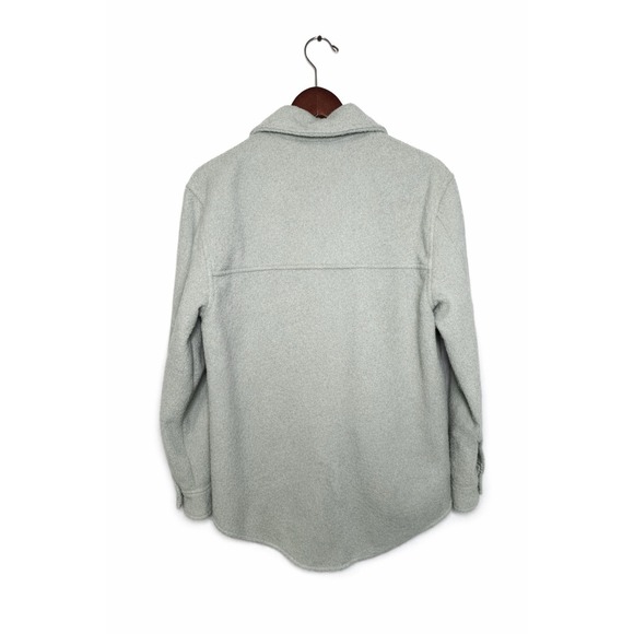 Joie Women's Boyfriend Shacket Jacket Sage Green Size M Button Front EUC - Picture 3 of 8